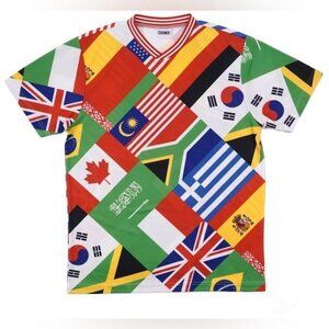 (Ca)shmere Sound Flag Soccer Jersey in Red/Multi